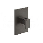 Gessi Rettangolo Смеситель для душа встраив., на 1 потр., внеш. часть, цвет: black metal brushed PVD 44602#707