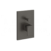 Gessi Rettangolo Смеситель для душа встраив., на 2 потр., внеш. часть, цвет: black metal brushed PVD 44604#707
