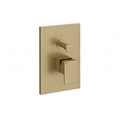 Gessi Rettangolo Смеситель для душа встраив., на 2 потр., внеш. часть, цвет: warm bronze brushed PVD 44604#726