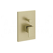 Gessi Rettangolo Смеситель для душа встраиваемый, на 2 потреб., внеш. часть, цвет: brushed brass PVD 44604#727