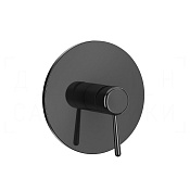 Gessi Goccia Смеситель для душа встраиваемый, на 1 потребитель, внешняя часть, цвет: black metal PVD 44676#706