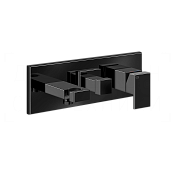 Gessi Rettangolo Смеситель для душа встраиваемый, на 2 потреб., внешняя часть, цвет: black metal PVD 44911#706
