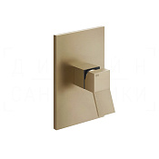 Gessi Rettangolo K Смеситель для душа встраив., на 1 потреб., внешняя часть, цвет: warm bronze PVD 53061#726