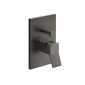 Gessi Rettangolo K Смеситель для душа встраив., на 2 потреб., внешняя часть, цвет: black metal PVD 53079#707