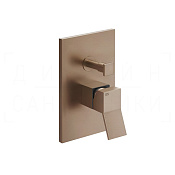 Gessi Rettangolo K Смеситель для душа встраив., на 2 потр., внешняя часть, цвет: copper brushed PVD 53079#708