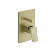 Gessi Rettangolo K Смеситель для душа встраив., на 2 потреб., внешняя часть, цвет: brushed brass PVD 53079#727