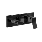 Gessi Rettangolo K Смеситель для душа встраиваемый, на 2 потреб., внеш. часть, цвет: black metal PVD 53140#706