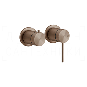 Gessi 316 Смеситель для душа встраиваемый, на 2 потребителя, внешняя часть, цвет: copper brushed PVD 54077#708