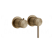 Gessi 316 Смеситель для душа встраиваемый, на 2 потр., внешняя часть, цвет: deep bronze brushed PVD 54077#791