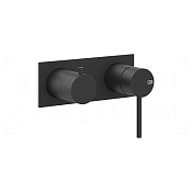 Gessi 316 Смеситель для душа встраиваемый, на 2 потребителя, внешняя часть, цвет: matte black 54079#299