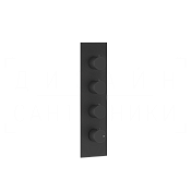 Gessi 316 Термостат для душа встраиваемый, на 3 потребителя, внешняя часть, цвет: matte black 54516#299