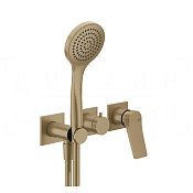Gessi Rilievo Смеситель для душа встраив., на 2 потр., внешняя часть, цвет: warm bronze brushed PVD 59036#726
