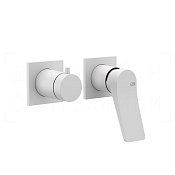 Gessi Rilievo Смеситель для душа встраиваемый, на 2 потребителя, внешняя часть, цвет: matte white 59038#279