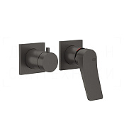 Gessi Rilievo Смеситель для душа встраив., на 2 потр., внешняя часть, цвет: black metal brushed PVD 59038#707