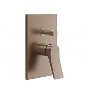 Gessi Rilievo Смеситель для душа встраиваемый, на 2 потреб., внешняя часть, цвет: copper brushed PVD 59079#708