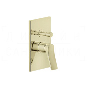 Gessi Rilievo Смеситель для душа встраиваемый, на 2 потребителя, внешняя часть, цвет: brass PVD 59079#710