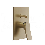 Gessi Rilievo Смеситель для душа встраив., на 2 потр., внешняя часть, цвет: warm bronze brushed PVD 59079#726