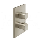 Gessi Rilievo Термостат для душа встраиваемый, на 1 потреб., внеш. часть, цвет: finox brushed nickel 59132#149