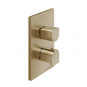 Gessi Rilievo Термостат для душа встраив., на 1 потр., внешняя часть, цвет: warm bronze brushed PVD 59132#726
