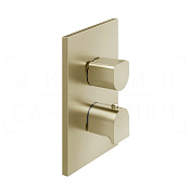 Gessi Rilievo Термостат для душа встраиваемый, на 1 потреб., внешняя часть, цвет: brushed brass PVD 59132#727