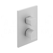 Gessi Rilievo Термостат для душа встраиваемый, на 2 потребителя, внешняя часть, цвет: matte white 59134#279