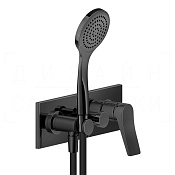 Gessi Rilievo Смеситель для душа встраиваемый, на 2 потребителя, внеш. часть, цвет: black metal PVD 59140#706