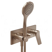 Gessi Rilievo Смеситель для душа встраиваемый, на 2 потреб., внешняя часть, цвет: copper brushed PVD 59140#708