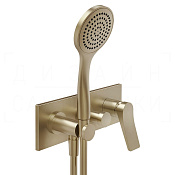 Gessi Rilievo Смеситель для душа встраив., на 2 потр., внешняя часть, цвет: warm bronze brushed PVD 59141#726