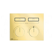 Gessi Hi-Fi Термостат для душа встраиваемый, на 2 потребителя, внешняя часть, цвет: gold PVD 63004#246
