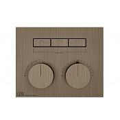 Gessi Hi-Fi Термостат для душа встраив., на 3 потр., внешняя часть, цвет: coffee bronze brushed PVD 63006#761
