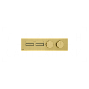 Gessi Hi-Fi Термостат для душа встраиваемый, на 2 потребителя, внешняя часть, цвет: gold brushed 63012#716