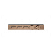 Gessi Hi-Fi Термостат для душа встраиваемый, на 3 потребителя, внеш. часть, цвет: copper brushed PVD 63024#708