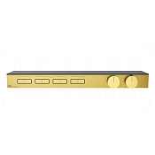 Gessi Hi-Fi Термостат для душа встраиваемый, на 4 потребителя, внешняя часть, цвет: gold PVD 63026#246