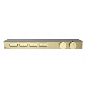 Gessi Hi-Fi Термостат для душа встраиваемый, на 4 потребителя, внешняя часть, цвет: brass PVD 63026#710