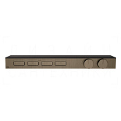 Gessi Hi-Fi Термостат для душа встраив., на 4 потр., внешняя часть, цвет: coffee bronze brushed PVD 63026#761