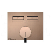 Gessi Hi-Fi Смеситель для душа встраиваемый, на 2 потребителя, внешняя часть, цвет: copper PVD 63079#030
