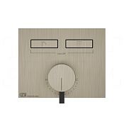 Gessi Hi-Fi Смеситель для душа встраиваемый, на 2 потреб., внешняя часть, цвет: finox brushed nickel 63079#149