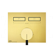 Gessi Hi-Fi Смеситель для душа встраиваемый, на 2 потребителя, внешняя часть, цвет: gold PVD 63079#246
