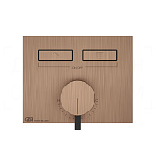 Gessi Hi-Fi Смеситель для душа встраиваемый, на 2 потребителя, внеш. часть, цвет: copper brushed PVD 63079#708