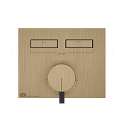 Gessi Hi-Fi Смеситель для душа встраиваемый, на 2 потр., внеш. часть, цвет: warm bronze brushed PVD 63079#726