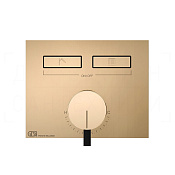 Gessi Hi-Fi Смеситель для душа встраиваемый, на 2 потребителя, внешняя часть, цвет: warm bronze PVD 63079#735