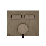 Gessi Hi-Fi Смеситель для душа встраив., на 2 потр., внешняя часть, цвет: coffee bronze brushed PVD 63079#761
