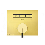 Gessi Hi-Fi Смеситель для душа встраиваемый, на 3 потребителя, внешняя часть, цвет: gold PVD 63081#246