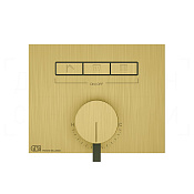 Gessi Hi-Fi Смеситель для душа встраиваемый, на 3 потребителя, внешняя часть, цвет: gold brushed 63081#716