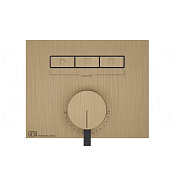 Gessi Hi-Fi Смеситель для душа встраиваемый, на 3 потр., внеш. часть, цвет: warm bronze brushed PVD 63081#726