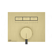 Gessi Hi-Fi Смеситель для душа встраиваемый, на 3 потребителя, внеш. часть, цвет: brushed brass PVD 63081#727