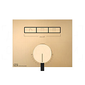 Gessi Hi-Fi Смеситель для душа встраиваемый, на 3 потребителя, внешняя часть, цвет: warm bronze PVD 63081#735