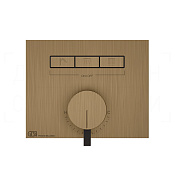 Gessi Hi-Fi Смеситель для душа встраиваемый, на 3 потр., внеш. часть, цвет: deep bronze brushed PVD 63081#791