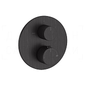 Gessi Ingranaggio Термостат для душа встраиваемый, на 2 потребителя, внеш. часть, цвет: aged bronze 63141#187