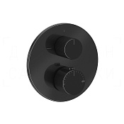 Gessi Ingranaggio Термостат для душа встраиваемый, на 2 потр., внешняя часть, цвет: black metal PVD 63141#706